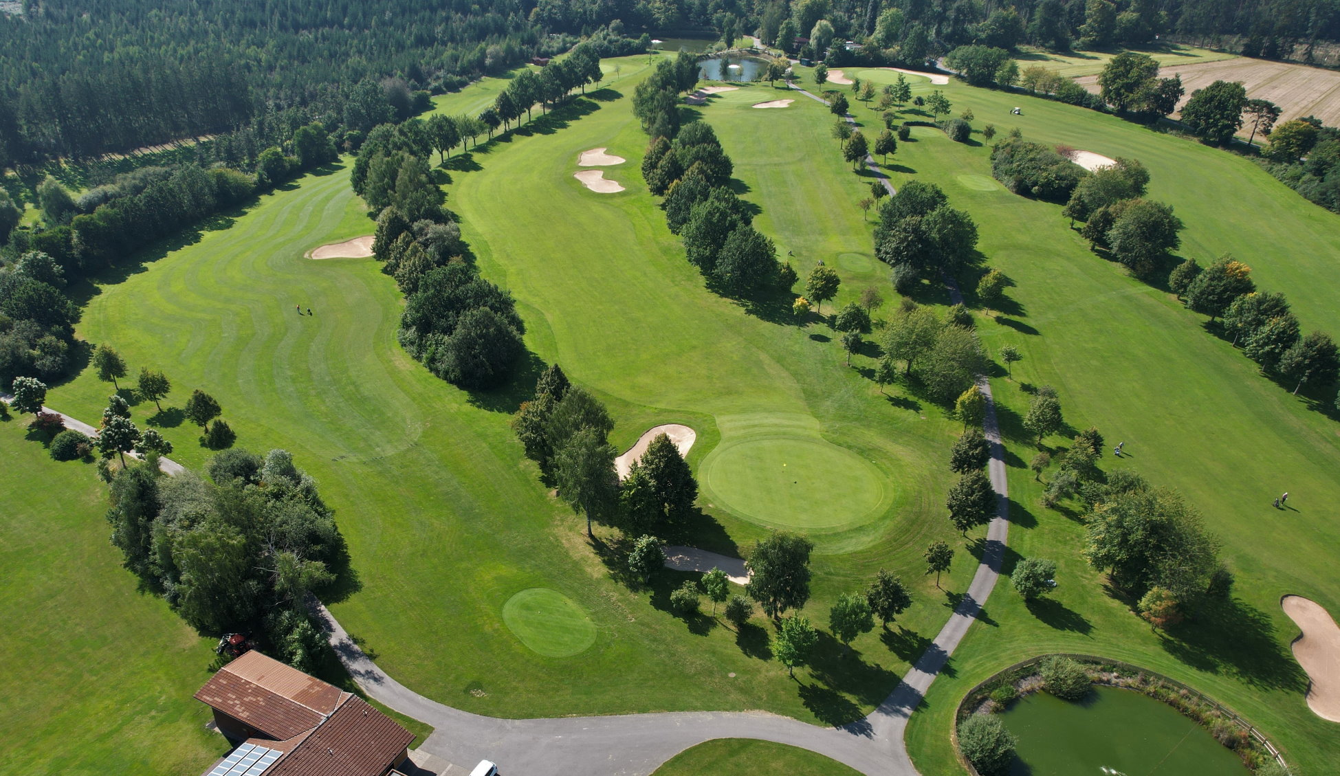 Kurhessischer Golfclub vlnr. Bahnen 10, 7, 8, 9, 6