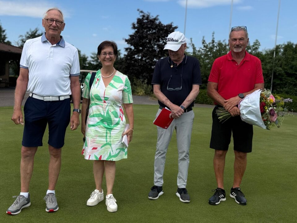 Präsident Jürgen Sattler, Bürgermisterin Anke Hofmann, Arno Seelen, Manfred Schmidt