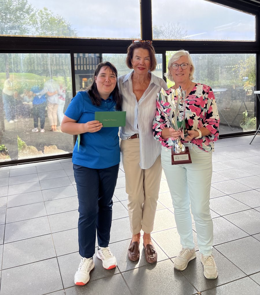 Clubmeister Damen 2026: Sophie Bein (3.), Claudia Gehrmann (2.), Edeltraut Velde (1.)